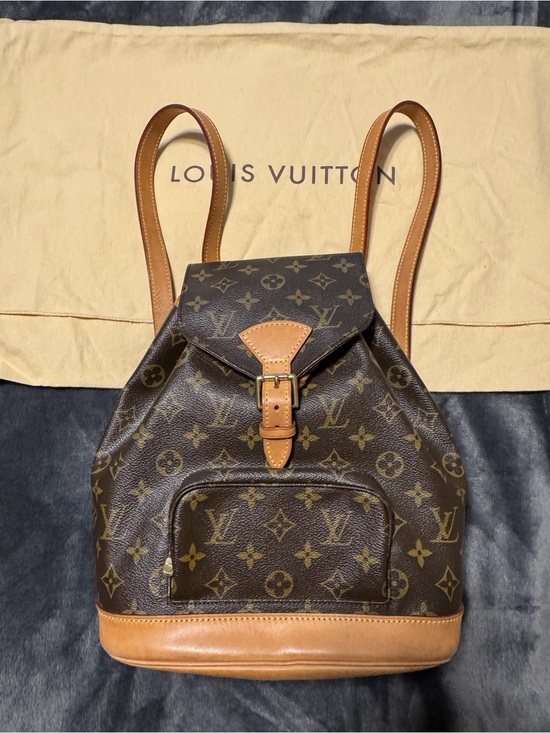 Louis Vuitton Handbags - Louis Vuitton Monogram Canvas Drawstring Backpack with Tan Trim